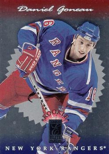 #143 Daniel Goneau - New York Rangers - 1996-97 Donruss Elite Hockey