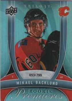 #143 Mikael Backlund - Calgary Flames - 2009-10 Upper Deck Trilogy Hockey