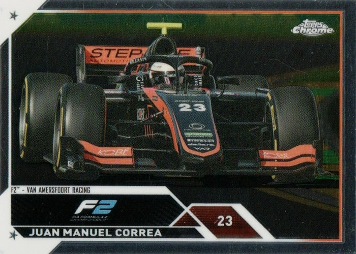 #143 Juan Manuel Correa - Van Amersfoort Racing F2 - 2023 Topps Chrome Formula 1 Racing