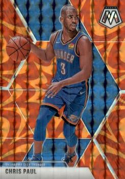 #143 Chris Paul - Oklahoma City Thunder - 2019-20 Panini Mosaic - Reactive Orange Basketball