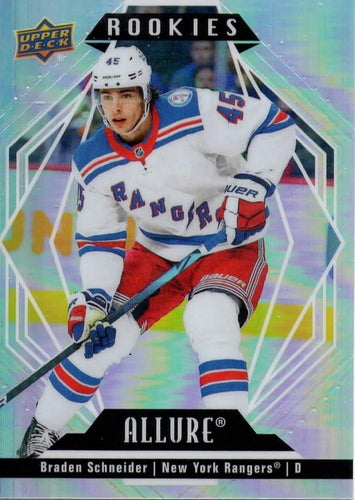 #143 Braden Schneider - New York Rangers - 2022-23 Upper Deck Allure Hockey