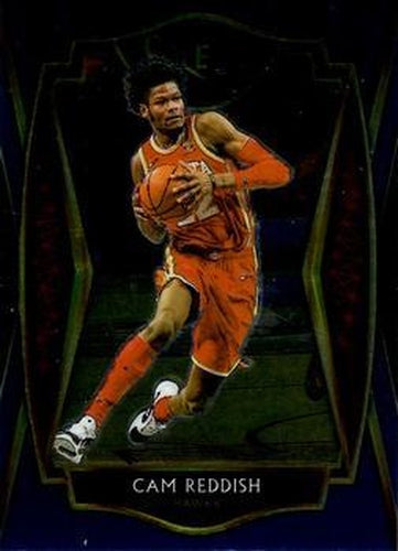 #143 Cam Reddish - Atlanta Hawks - 2020-21 Panini Select - Blue Basketball