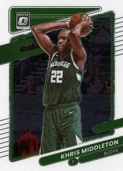 #143 Khris Middleton - Milwaukee Bucks - 2021-22 Donruss Optic Basketball