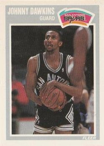 #143 Johnny Dawkins - San Antonio Spurs - 1989-90 Fleer Basketball