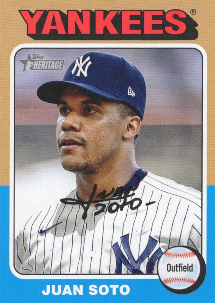 #143b Juan Soto - New York Yankees - 2024 Topps Heritage Baseball