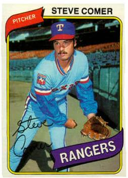#144 Steve Comer - Texas Rangers - 1980 Topps Baseball