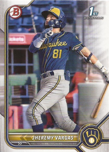 #BP-144 Jheremy Vargas - Milwaukee Brewers - 2022 Bowman - Prospects Baseball