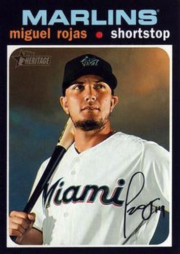 #144 Miguel Rojas - Miami Marlins - 2020 Topps Heritage Baseball