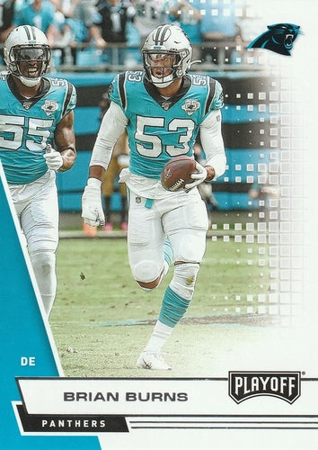 #144 Brian Burns - Carolina Panthers - 2020 Panini Playoff Football
