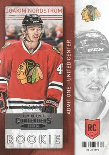 #144 Joakim Nordstrom - Chicago Blackhawks - 2013-14 Panini Contenders Hockey
