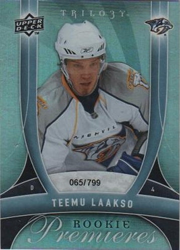 #144 Teemu Laakso - Nashville Predators - 2009-10 Upper Deck Trilogy Hockey