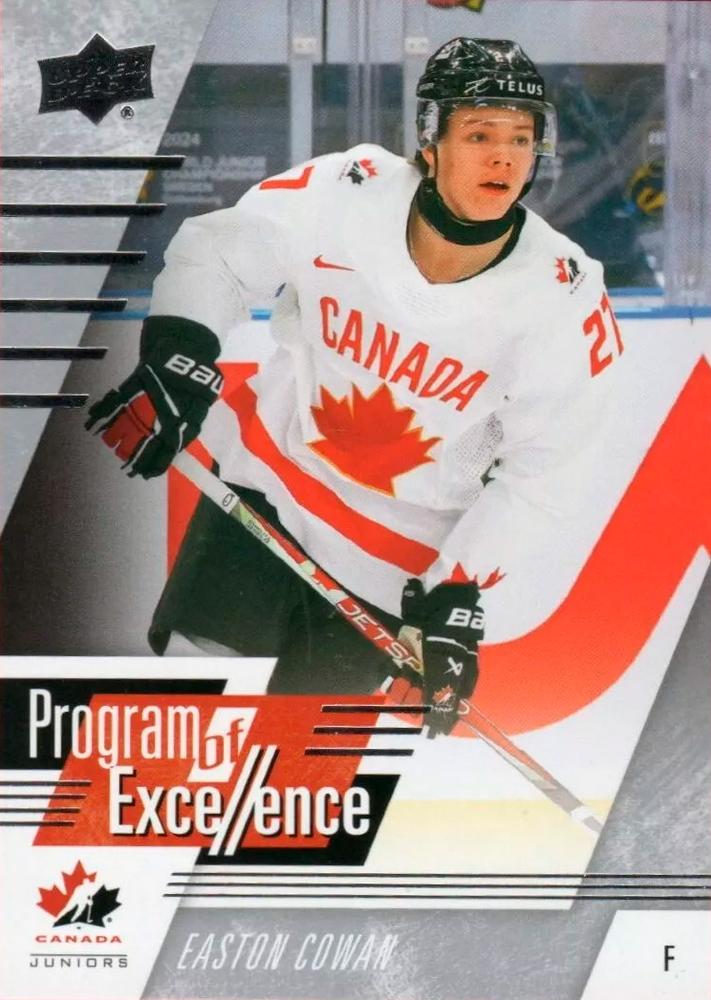 #144 Easton Cowan - Canada - 2024 Upper Deck Team Canada Juniors Hockey