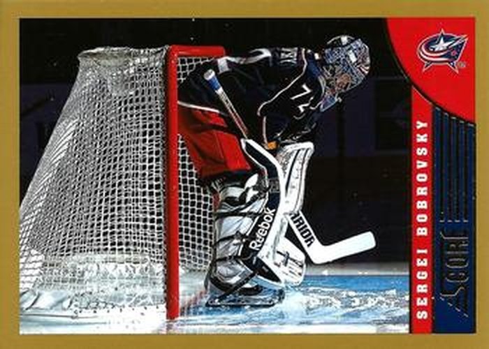 #144 Sergei Bobrovsky - Columbus Blue Jackets - 2013-14 Score - Gold Hockey