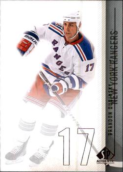 #144 Brandon Dubinsky - New York Rangers - 2010-11 SP Authentic Hockey