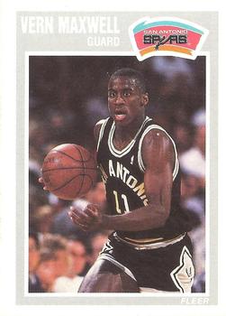 #144 Vern Maxwell - San Antonio Spurs - 1989-90 Fleer Basketball