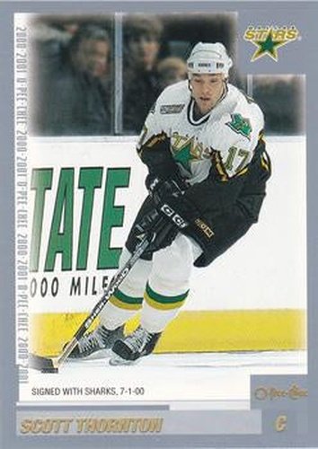 #144 Scott Thornton - San Josearks - 2000-01 O-Pee-Chee Hockey