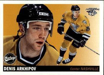 #144 Denis Arkhipov - Nashville Predators - 2002-03 Upper Deck Vintage Hockey
