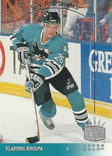 #144 Vlastimil Kroupa - San Jose Sharks - 1993-94 Upper Deck - SP Hockey