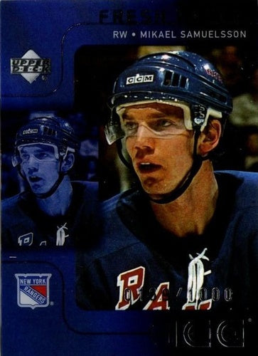 #144 Mikael Samuelsson - New York Rangers - 2001-02 Upper Deck Ice Hockey