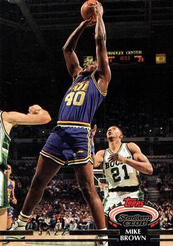 #144 Mike Brown - Utah Jazz - 1992-93 Stadium Club Basketball