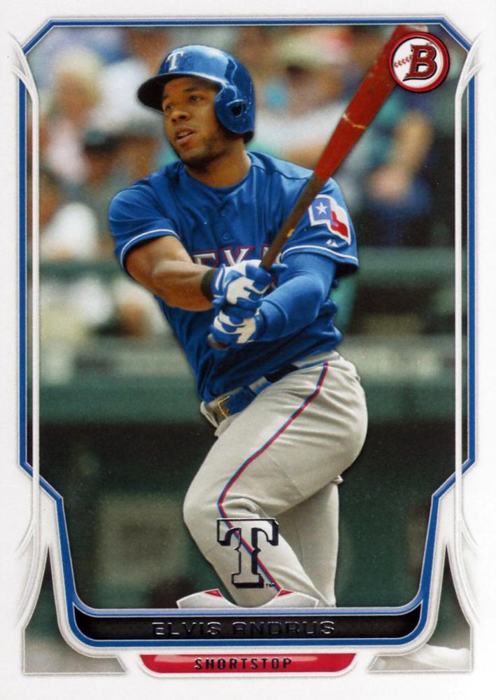 #144 Elvis Andrus - Texas Rangers - 2014 Bowman Baseball