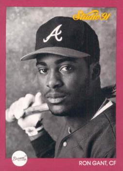 #144 Ron Gant - Atlanta Braves - 1991 Studio Baseball