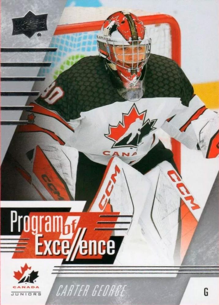 #145 Carter George - Canada - 2024 Upper Deck Team Canada Juniors Hockey