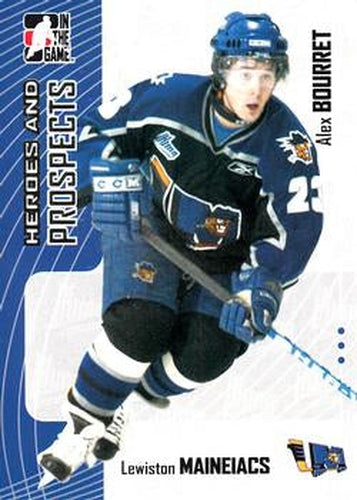 #145 Alex Bourret - Lewiston Maineiacs - 2005-06 In The Game Heroes and Prospects Hockey