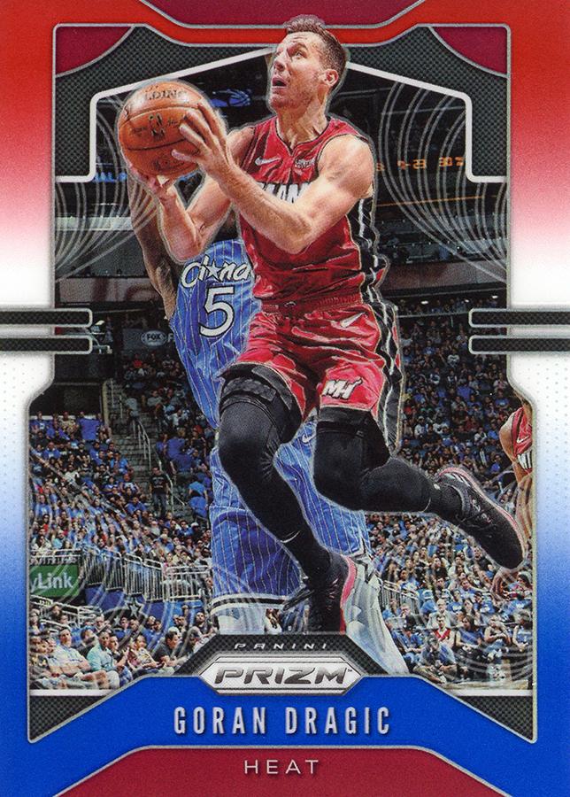 #145 Goran Dragic - Miami Heat - 2019-20 Panini Prizm - Prizms Red White and Blue Basketball