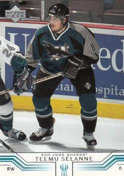 #145 Teemu Selanne - San Jose Sharks - 2001-02 Upper Deck Hockey