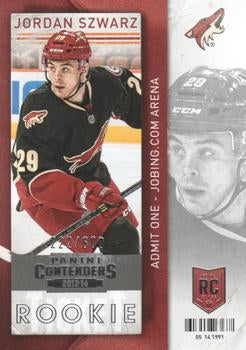 #145 Jordan Szwarz - Phoenix Coyotes - 2013-14 Panini Contenders Hockey