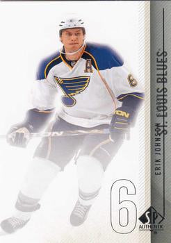 #145 Erik Johnson - St. Louis Blues - 2010-11 SP Authentic Hockey