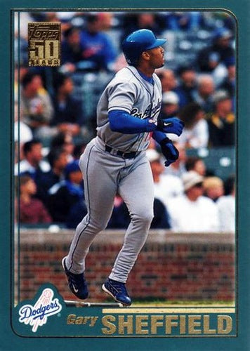 #145 Gary Sheffield - Los Angeles Dodgers - 2001 Topps Baseball