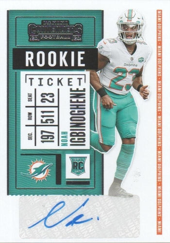 #145 Noah Igbinoghene - Miami Dolphins - 2020 Panini Contenders Football