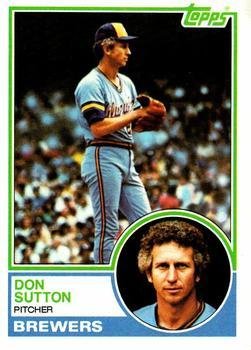 #145 Don Sutton - Milwaukee Brewers - 1983 Topps Baseball