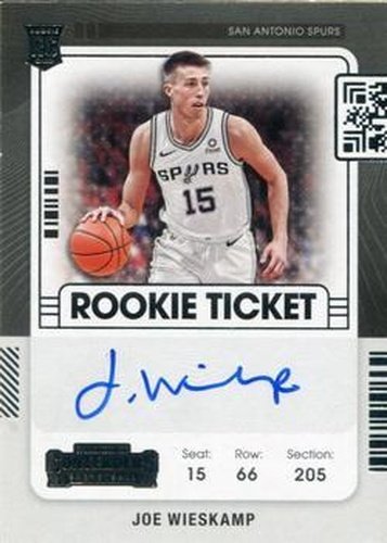 #145 Joe Wieskamp - San Antonio Spurs - 2021-22 Panini Contenders Basketball
