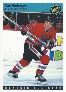 #145 Tom Pederson - Kansas City Blades - 1993 Classic Pro Prospects Hockey