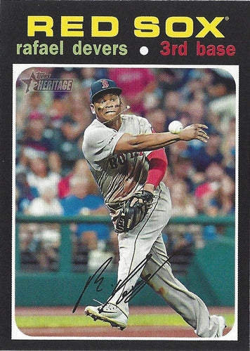 #145b Rafael Devers - Boston Red Sox - 2020 Topps Heritage Baseball