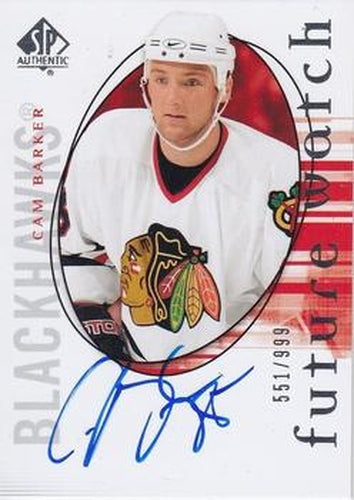 #146 Cam Barker - Chicago Blackhawks - 2005-06 SP Authentic Hockey