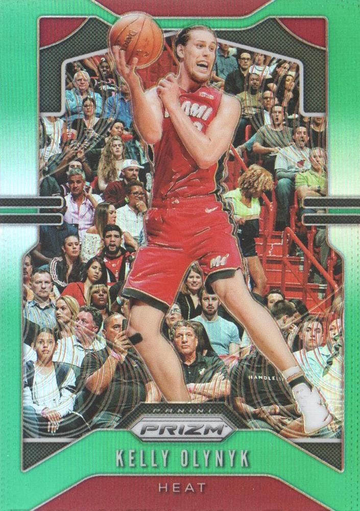 #146 Kelly Olynyk - Miami Heat - 2019-20 Panini Prizm - Prizms Green Basketball