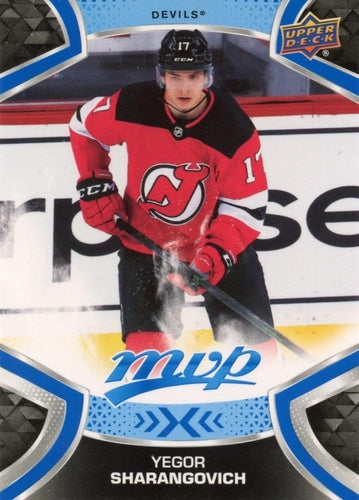 #146 Yegor Sharangovich - New Jersey Devils - 2021-22 Upper Deck MVP - Blue Hockey