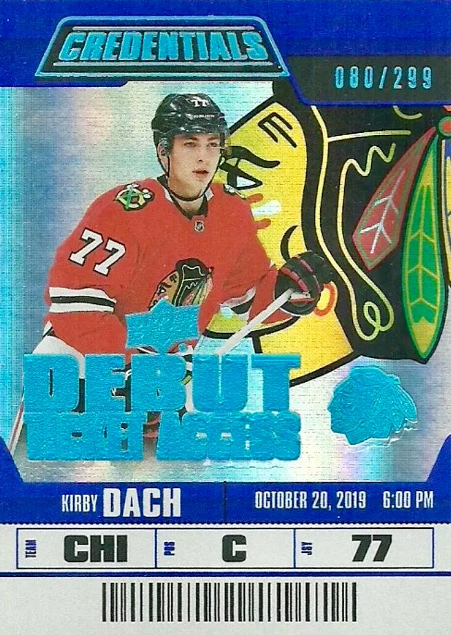 #146 Kirby Dach - Chicago Blackhawks - 2019-20 Upper Deck Credentials Hockey