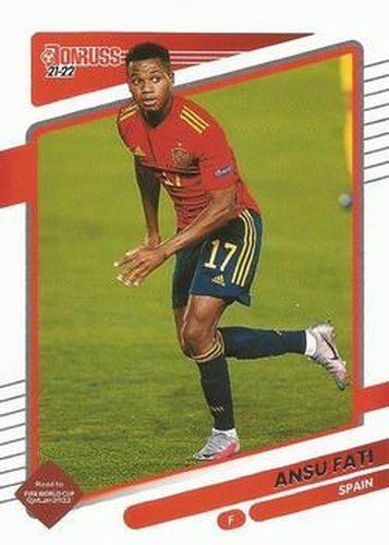 #146 Ansu Fati - Spain - 2021-22 Donruss Road to FIFA World Cup Qatar 2022 Soccer