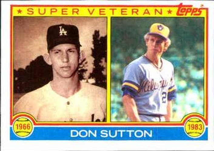#146 Don Sutton - Los Angeles Dodgers / Milwaukee Brewers - 1983 Topps Baseball