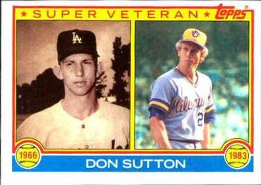 #146 Don Sutton - Los Angeles Dodgers / Milwaukee Brewers - 1983 Topps Baseball
