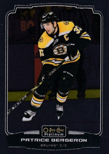 #146 Patrice Bergeron - Boston Bruins - 2022-23 O-Pee-Chee Platinum Hockey
