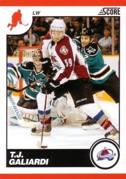 #146 T.J. Galiardi - Colorado Avalanche - 2010-11 Score Hockey