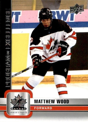 #146 Matthew Wood - Canada - 2023 Upper Deck Team Canada Juniors Hockey