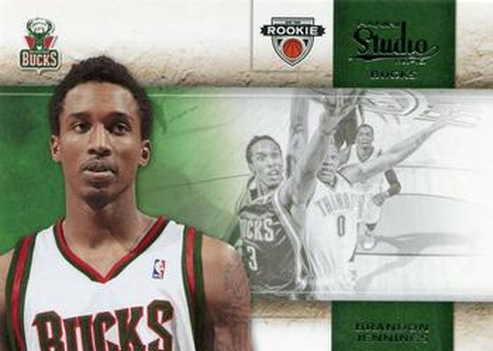 #146 Brandon Jennings - Milwaukee Bucks - 2009-10 Panini Studio Basketball