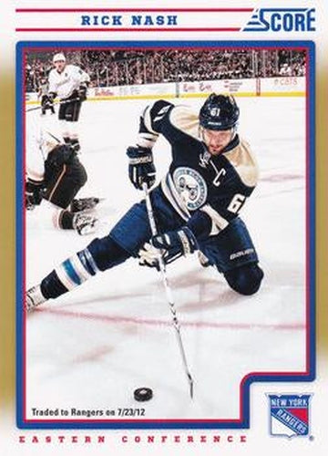#147 Rick Nash - New York Rangers - 2012-13 Score - Gold Rush Hockey